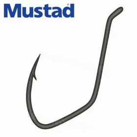   Mustad Ultra Np Single Catfish Black Nickel 8/0 3 Stk. Öhr-Haken, mit Widerhaken für Welse