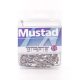 Mustad O'Shaughnessy Stainless Steel 3/0 Geöhrter Haken mit Widerhaken 25 Stk.