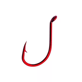   Mustad Beak Big Red 2X 1 geöhrter Haken mit Widerhaken, 12 Stück