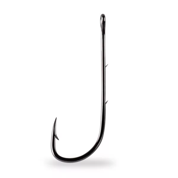 Mustad Baitholder Hooks 1/0 Öhr, Barbierter Haken 25 Stk.
