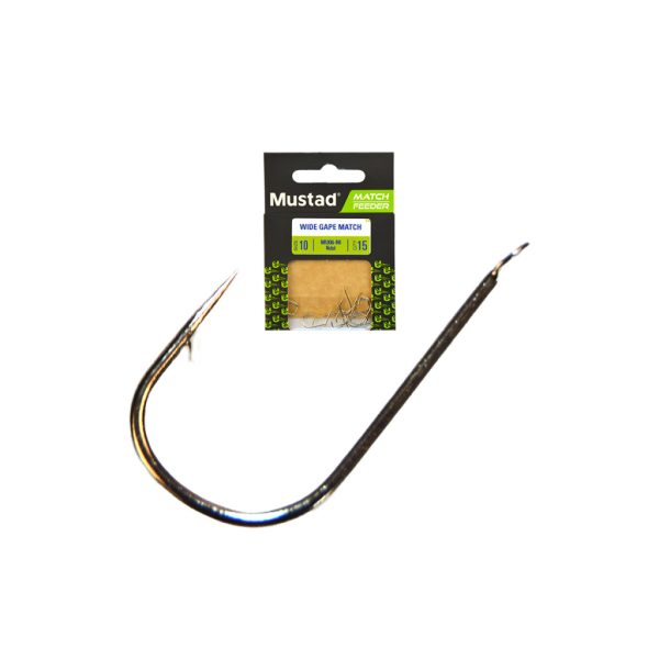 Mustad Ulra NP Wide Gape Power Spade Barbed 16 Spatenhaken, mit Widerhaken 15 Stk.