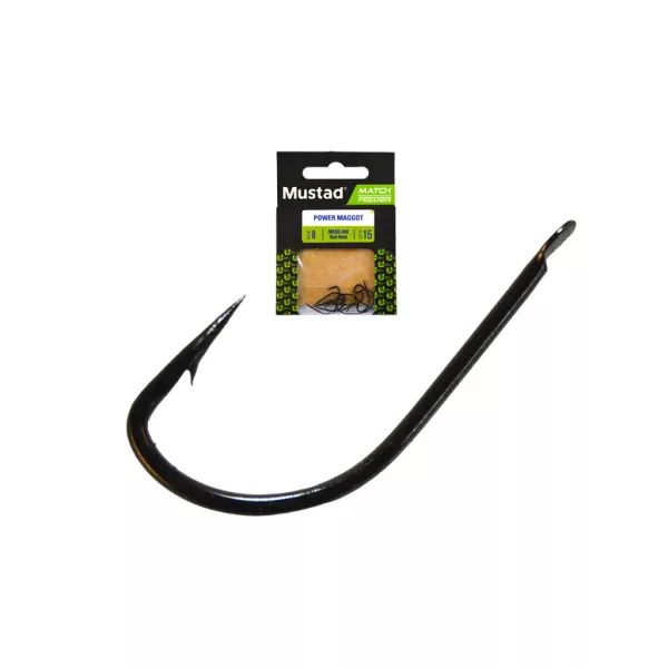 Mustad Match Feeder Power Maden 16 Spaten-Brassenhaken, mit Widerhaken 15 Stk.