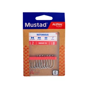Mustad Notorious 2/0 Öhrhaken, mit Widerhaken 7 Stk.