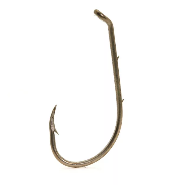 Mustad Beak Bronze 2 Geöhrter Zanderhaken mit Widerhaken 10 Stück