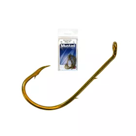   Mustad Beak Baitholder Bronze 12 Öhrhaken, Widerhaken-Zanderhaken 10Stk