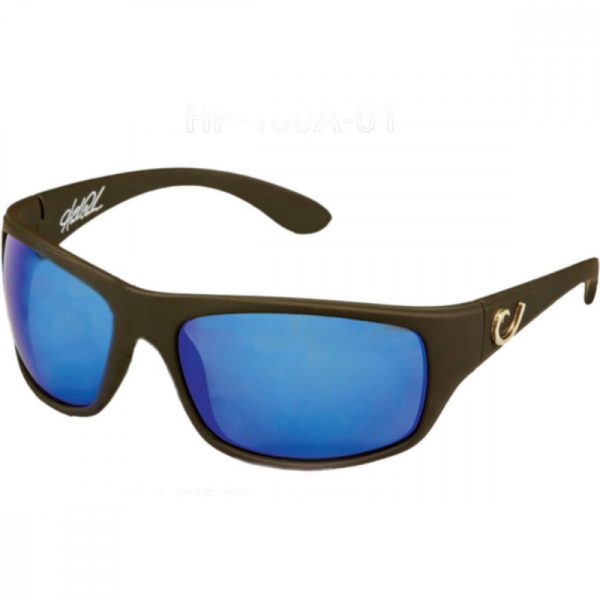 Mustad HP Polarisierte Sonnenbrille - Black Frame, Smoke Lens With Blue Revo