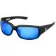 Mustad HP Polarisierte Sonnenbrille - Black Vented Frame, Smoke Lens With Blue Revo