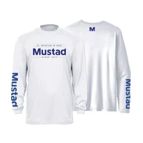Mustad Hellgrau Brand Longsleeve UV L Langarmshirt