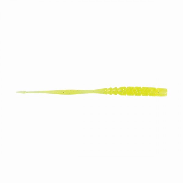 Mustad Aji Straight Tail 7,62cm Klar Chartreuse Plastikköder 12 Stück