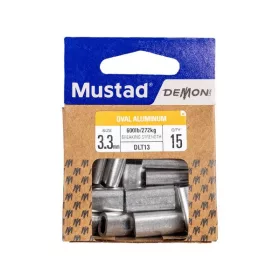Mustad Oval Aluminiumhülse 1,6mm Crimphülse 40 Stück