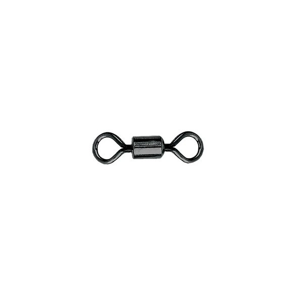 Mustad Laufwirbel mit rundem Auge 6 Schwarz-Nickel Wirbel 10 Stück