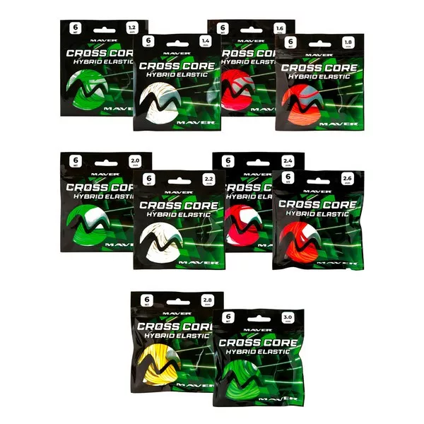Maver Cross Core Hybrid Elastic Size 2,4mm 6m Hybrid Kopfrutengummi