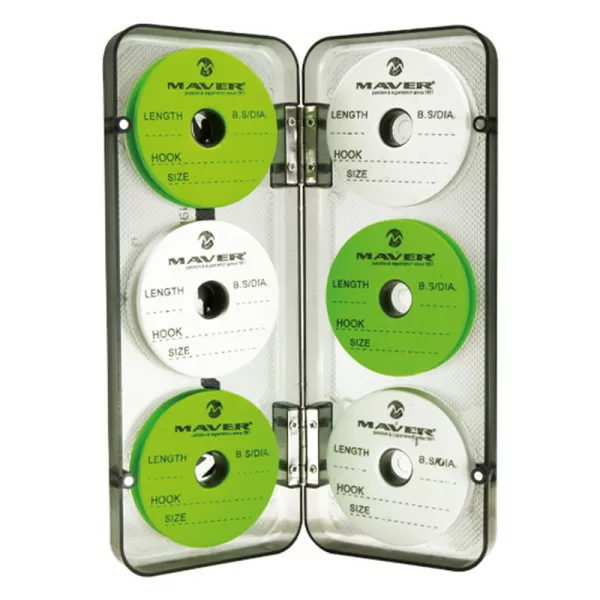 Maver Box 6 Eva Spool Green/Grey Vorfachhalter