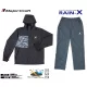 Major Craft Rain-X Schwarzer Zweiteiliger Regenanzug M