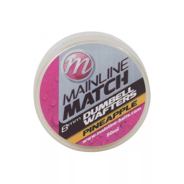 Mainline Match Dumbell Wafters 8mm - Gelb - Ananas - Wafters Hakenköder