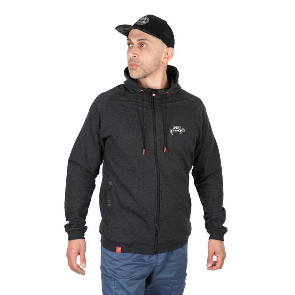 Fox Rage Voyager Hoody Dark Grey Kapuzenpullover mit Reißverschluss L