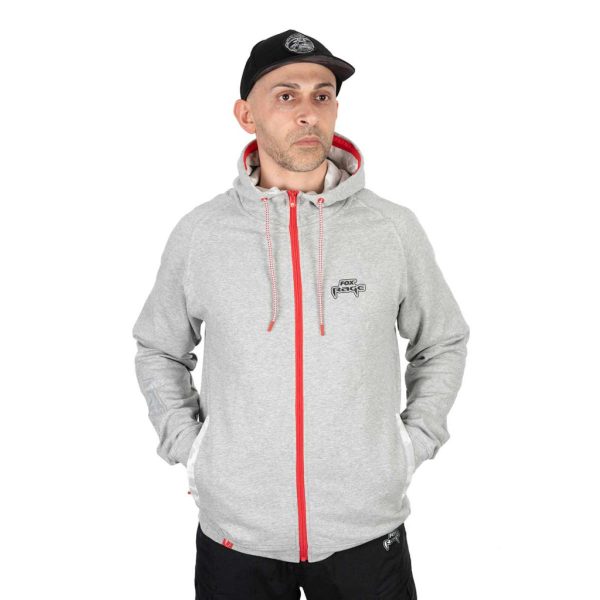 Fox Rage Voyager Zip Hoody Light Grey Reißverschluss-Kapuzenpullover S
