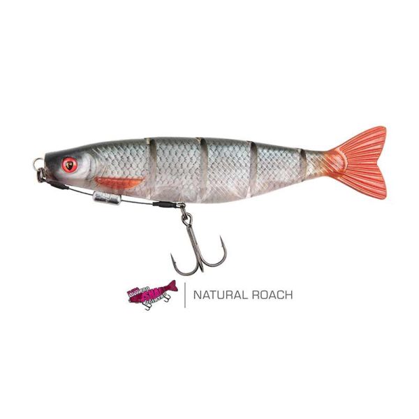 Fox Rage Pro Shad Jointed Loaded 23cm Ultra Natural Roach Gummifisch