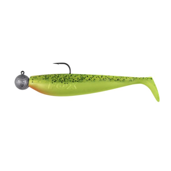 Fox Rage Bulk Loaded Zander Pro Shads UV Lemon Tiger 12cm 4/0 50gr Kunststoffköder