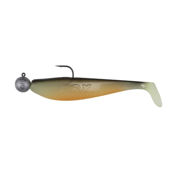Fox Rage Bulk Loaded Zander Pro Shads UV Hot Olive 12cm 4/0 50gr Kunststoffköder