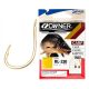 Owner 50330 Cut Gure 1 Vorgebundener Karpfenhaken mit Plättchen und Widerhaken 10 Stk.