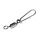 Sasame Black Nickel M Schnellverschluss mit Wirbel 5Stk
