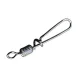 Sasame Black Nickel S Schnellverschluss mit Wirbel 5Stk
