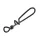 Sasame Black Nickel L Gedrehter Köderhalter Clip 8Stk