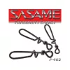 Sasame Black Nickel M Gedrehter Köderhalter Clip 9Stk