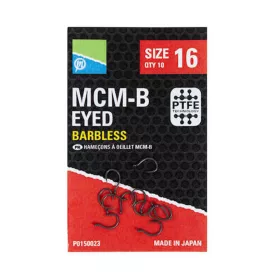 Preston McmB Hooks 18 Mit Öse, Widerhakenloser Haken 10Stk