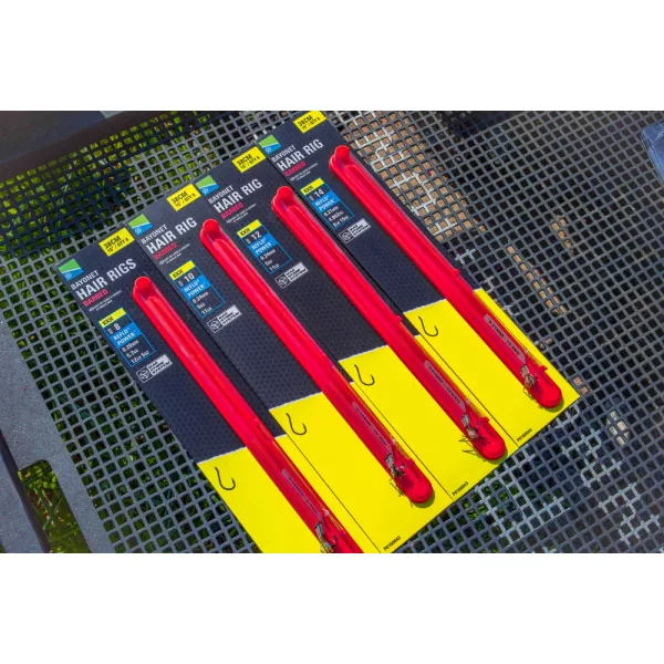 Preston 35cm Bayonet Hair Rigs Vorgebundener Haken 10 KKH