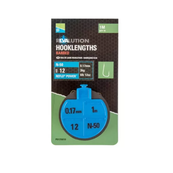 Preston Revalution Hooklengths N50 Größe 10