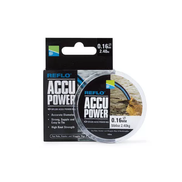 Preston Accu Power Rig Mono Vorfachschnur 0,09mm 100m