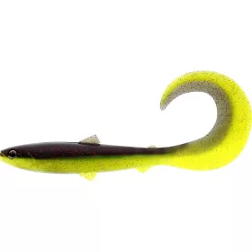   WESTIN BullTeez Curltail 8cm 3g Black/Chartreuse 3 Stk. Gummiköder