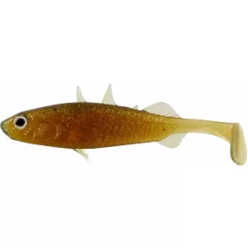   WESTIN Stanley the Stickleback Shadtail 9cm 7g Motoroil Gold Box mit Plastikköder