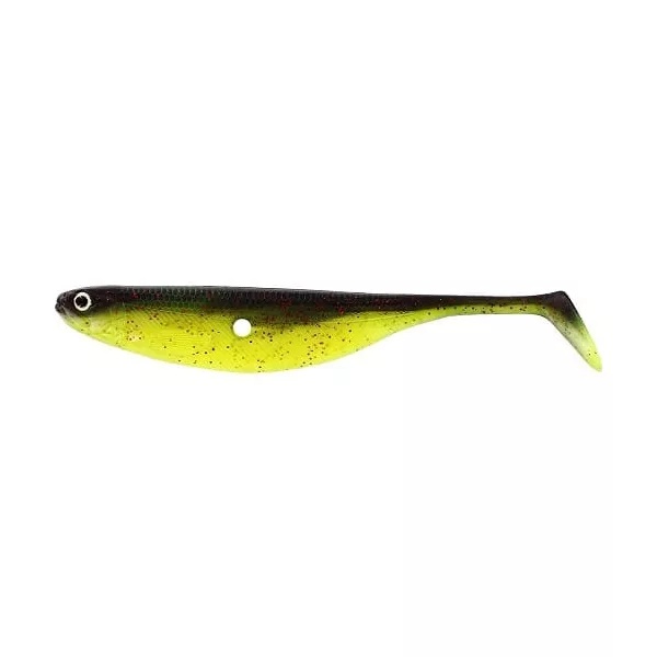 WESTIN ShadTeez Hollow 12cm 9g Black/Chartreuse Box mit 42 Stück Gummiköder