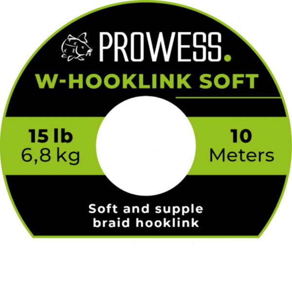 Prowess W-Hooklink Soft Braid 10m 25lb Grün Geflochtene Vorfachschnur
