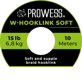   Prowess W-Hooklink Soft Braid 10m 35lb Grün Geflochtene Vorfachschnur
