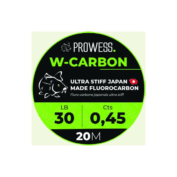 Prowess W-CARBON 0,60mm Fluorocarbon Schnur / Boili-Vorfachschnur