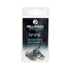  Pallatrax Gripz Straight Point 6 Öhr, Widerhakenloser Boilie-Haken 10 Stk.