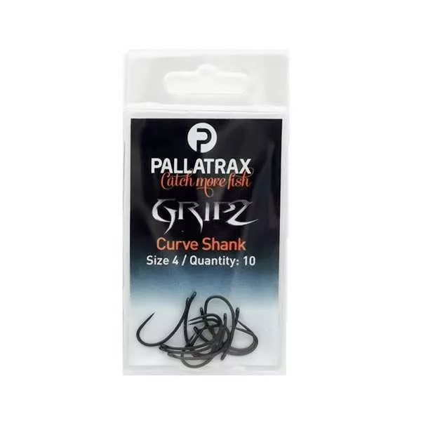 Pallatrax Gripz Curve Shank 6 Geöhrter, Widerhakenloser Karpfenhaken 10 St.