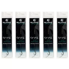   Pallatrax Gripz Straight Point Hair Rigs 8 12lb Fluoro Vorgebundener Haken