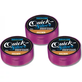   Kriston Quicksilver Shock Leader 45lbs 20m Geflochtene Vorfachschnur-Braun