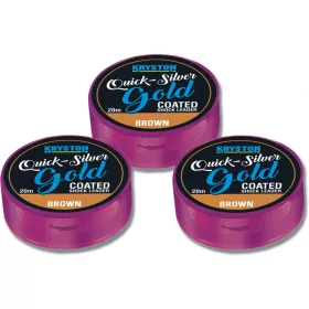   Kriston Quicksilver Gold Shock Leader 35lbs 20m Geflochtene Vorfachschnur-Braun