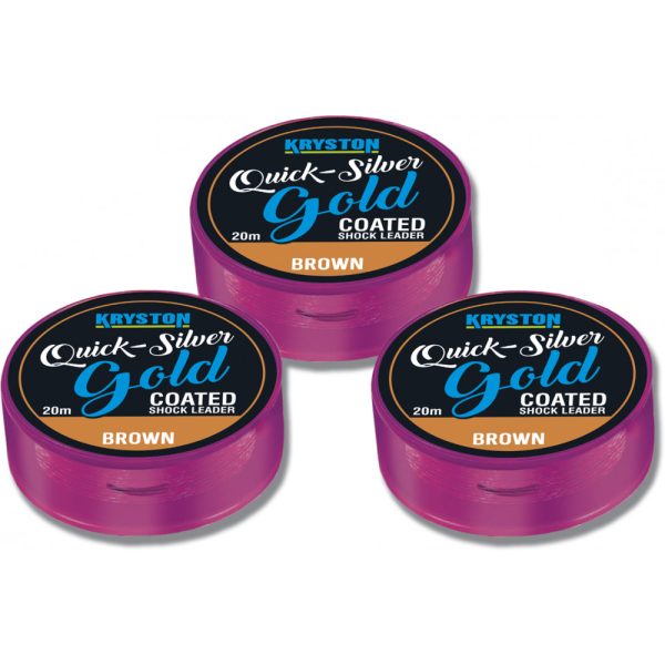 Kriston Quicksilver Gold Shock Leader 45Lbs 20m Geflochtene Vorfachschnur-Braun