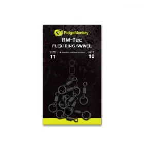   Ridgemonkey Rm_Tec Flexi Ring Swivel Size11 Ringwirbel 10 Stk.