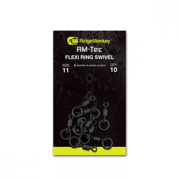 Ridgemonkey Rm_Tec Flexi Ring Swivel Size11 Ringwirbel 10 Stk.