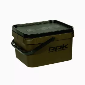ROK 10 Liter Grüner Eckiger Mischbehälter mit Deckel