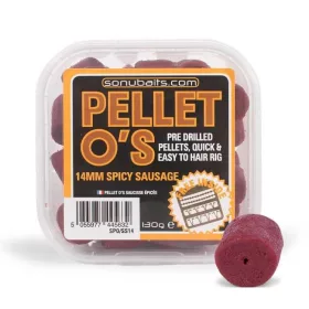   Sonubaits Pellet Os 14mm - Spicy Sausage (S0960006) gebohrtes Hakenpellet