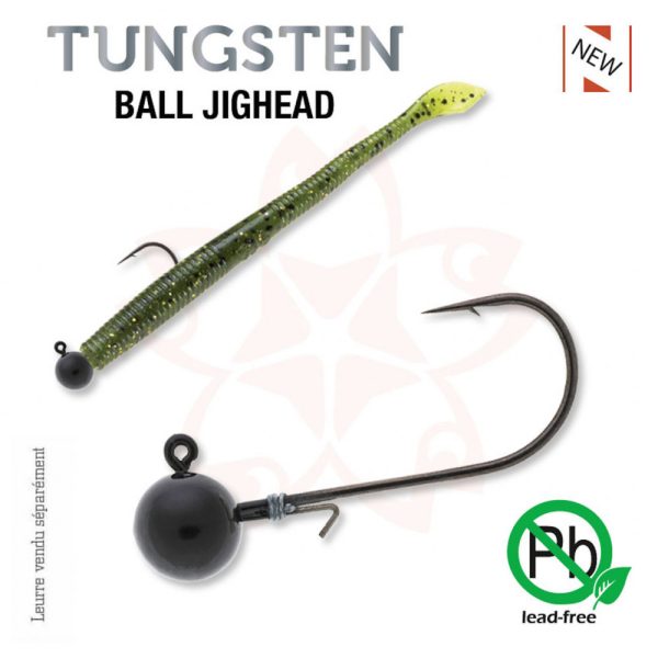 Sakura - TUNGSTEN BALL JIGHEAD 1/16 - 1,8G / Haken #1 x 3Stk (Farbe Schwarz) - Jigkopf